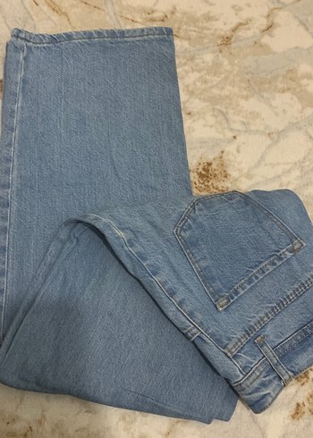 Rahat Kesim Mavi Midi Denim Kadın Jean - Görsel 2