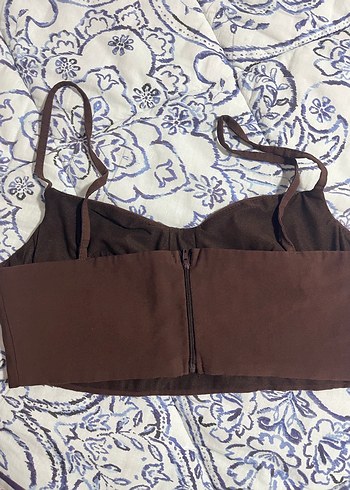 Kadın Kahverengi Pamuklu Bustiyer - Görsel 2