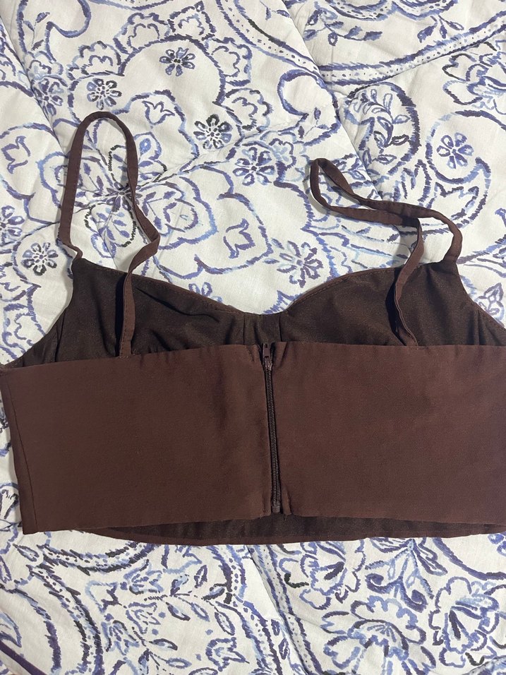 Kadın Kahverengi Pamuklu Bustiyer - Görsel 2