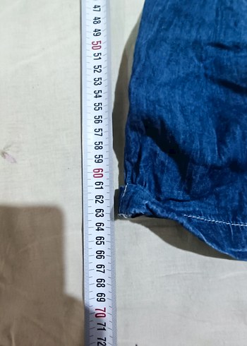 Lacivert Kısa Denim Tulum 42 - Görsel 2