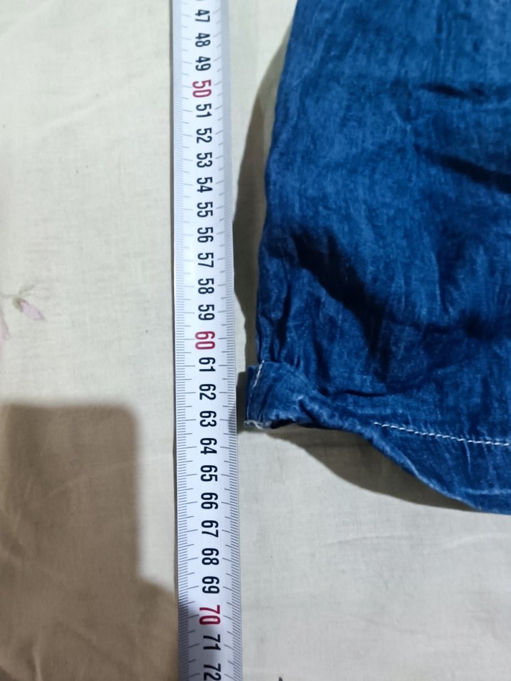 Lacivert Kısa Denim Tulum 42 - Görsel 2