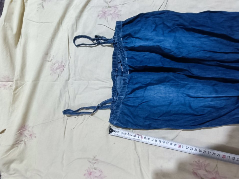 Lacivert Kısa Denim Tulum 42 - Görsel 4