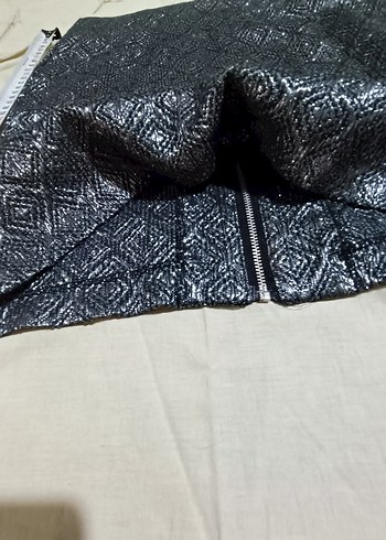 KOTON  parlak Gri Mini Etek 34 - Görsel 5