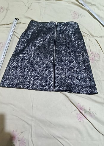 KOTON  parlak Gri Mini Etek 34 - Görsel 6