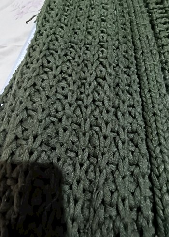 Koyu Yeşil El Örgü Hırka - Görsel 5