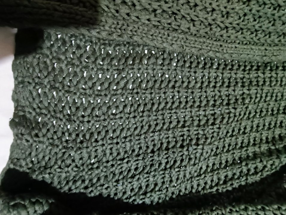 Koyu Yeşil El Örgü Hırka - Görsel 4