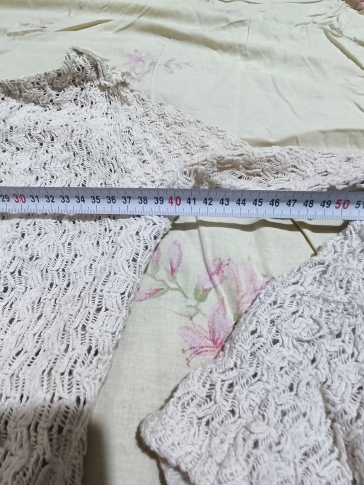 AYDES  Dantel Detaylı Bej bluz  S/M - Görsel 4