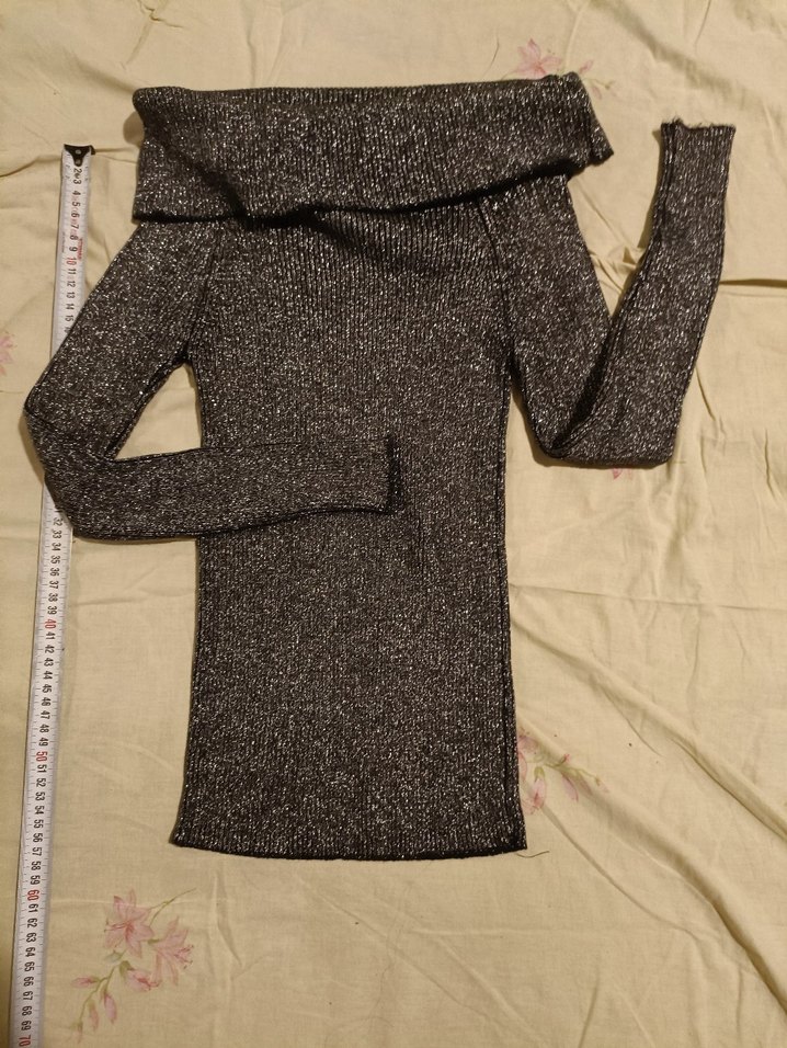 Gri Balıkçı Yaka Uzun Kollu Triko Kazak - Görsel 2