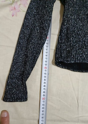 Gri Triko simli Uzun Kollu Kazak - Görsel 2