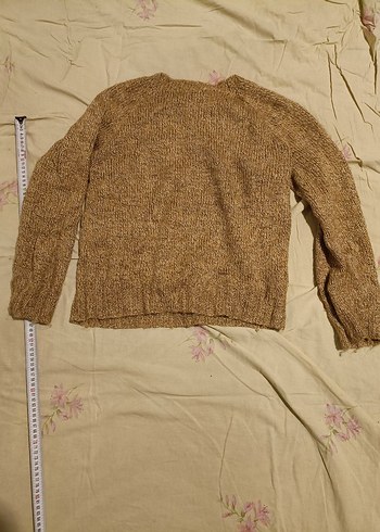 Bej Kadın Triko Kazak, Bisiklet Yaka, - Görsel 2