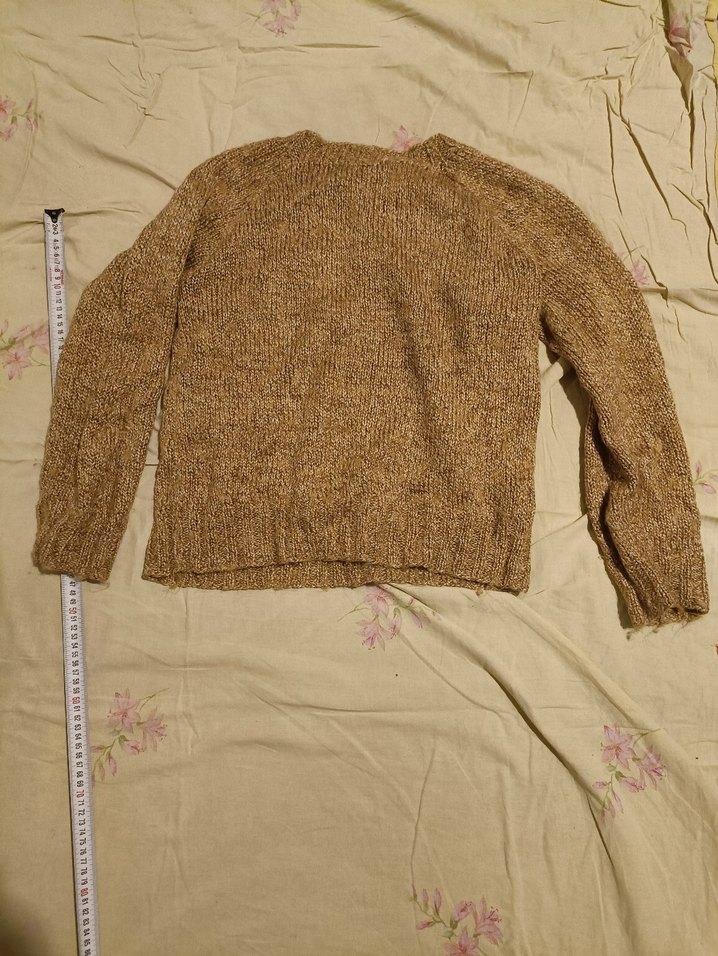 Bej Kadın Triko Kazak, Bisiklet Yaka, - Görsel 2