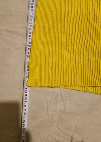 Sarı Balıkçı Yaka Triko Elbise - Görsel 3