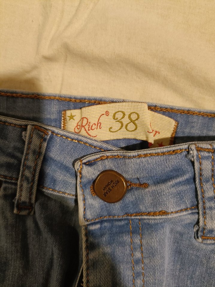 RİCH Mavi  kot Pantolon 38 beden - Görsel 4