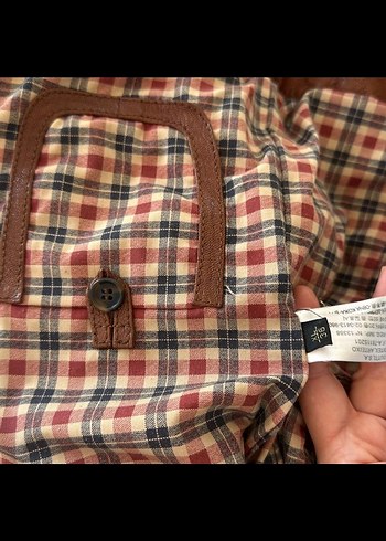 Taba Massimo Dutti orijinal Deri Kadın Ceket - Görsel 6