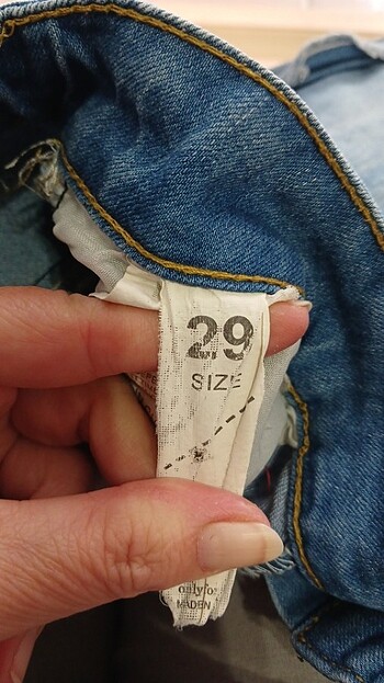 29 Beden lacivert Renk Kot şort