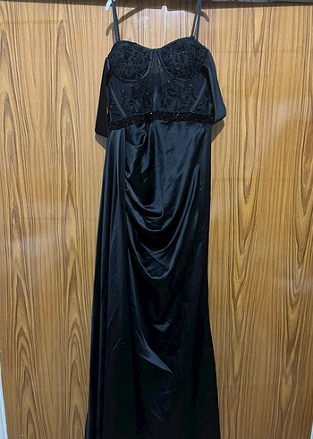 Abiye Uzun Siyah Gotik Abiye Elbise