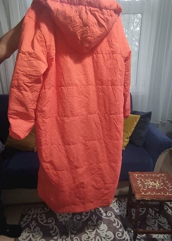 Diğer Düğmeli Uzun Pembe Kadın Ceket MY CİTY