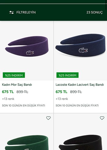 Lacoste Orjinal Saç Bandı - Görsel 4