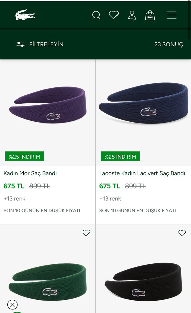 Lacoste Orjinal Saç Bandı - Görsel 4