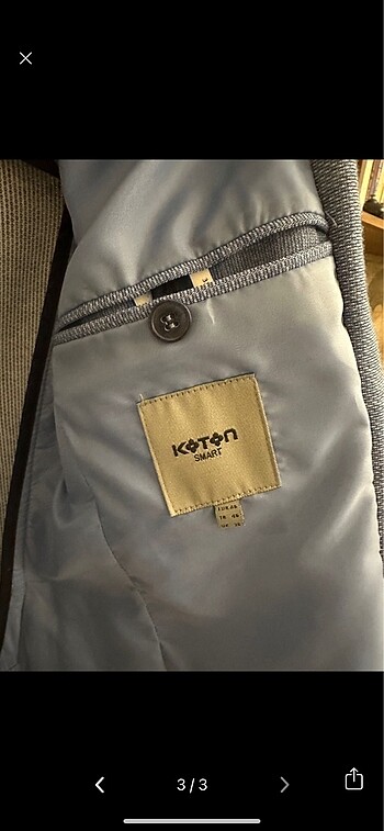 46 Beden Koton mavi blazer ceket