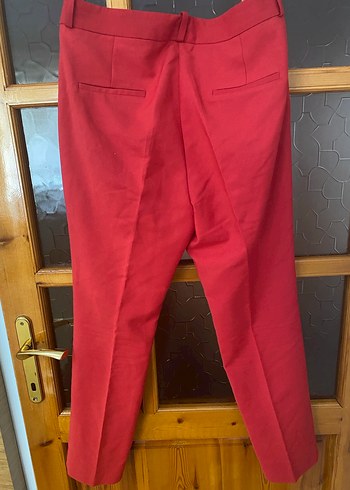 Koyu Kırmızı Kadın Kumaş Pantolon - Görsel 4
