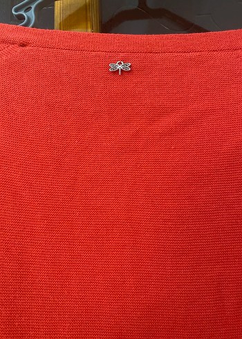 Kadın Kırmızı Uzun Kollu Triko Elbise - Görsel 5