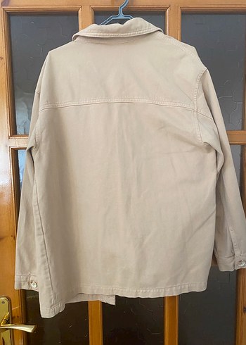 Bej Düğmeli Kadın Midi Ceket - Görsel 5