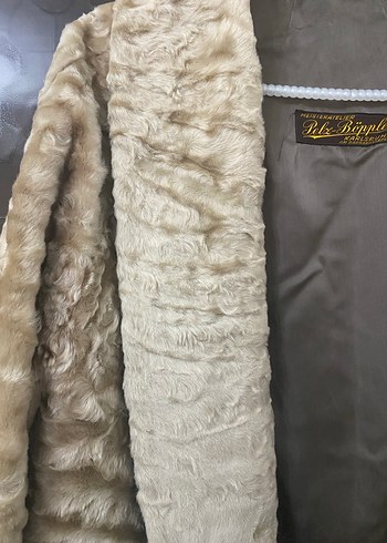 Bej Süet Kürk Detaylı Midi Kadın Ceket - Görsel 3