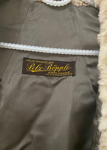 Bej Süet Kürk Detaylı Midi Kadın Ceket - Görsel 5