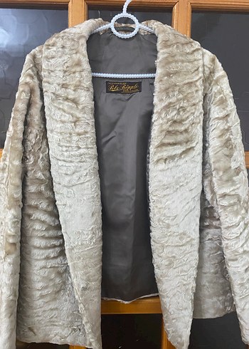 Bej Süet Kürk Detaylı Midi Kadın Ceket - Görsel 2