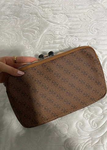 Zincir Detaylı Kahverengi Vintage Kadın Çanta - Görsel 4