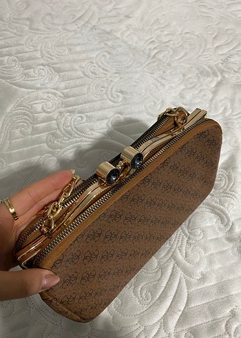 Zincir Detaylı Kahverengi Vintage Kadın Çanta - Görsel 6