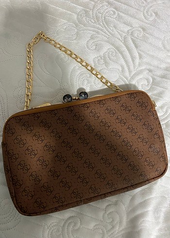 Zincir Detaylı Kahverengi Vintage Kadın Çanta - Görsel 10