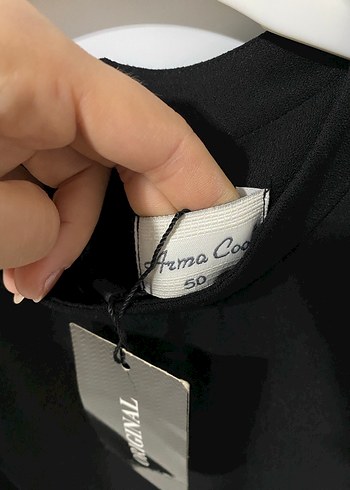 Drapeli Siyah Uzun Kollu Uzun Elbise - Görsel 3