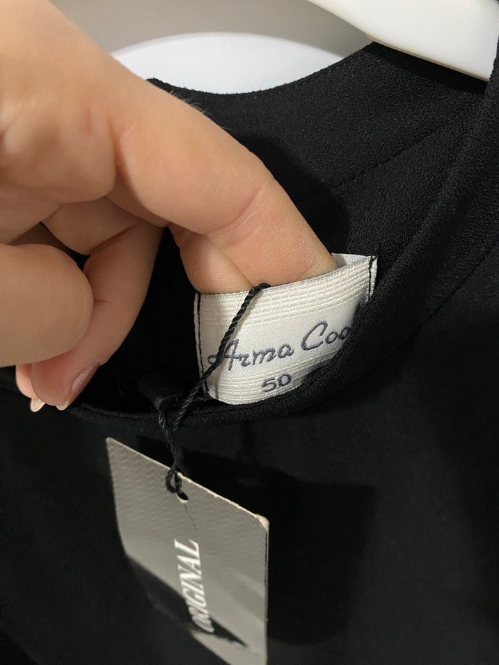 Drapeli Siyah Uzun Kollu Uzun Elbise - Görsel 3