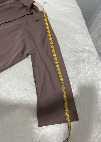 Kahve Renkli Uzun Kollu Kadın Gömlek - Görsel 7