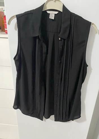 Siyah Pilili Kolsuz Ofis Gömlek - Görsel 6