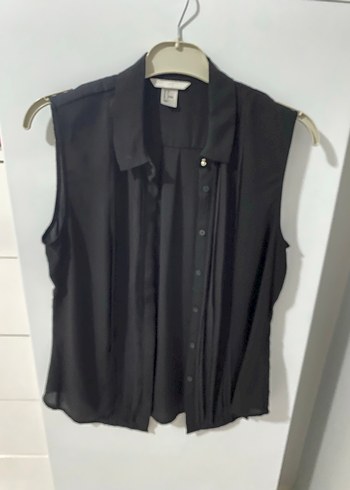 Siyah Pilili Kolsuz Ofis Gömlek - Görsel 9