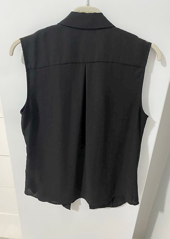 Siyah Pilili Kolsuz Ofis Gömlek - Görsel 4