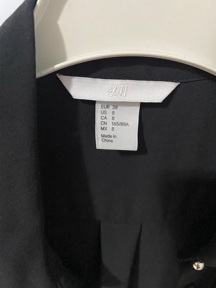 Siyah Pilili Kolsuz Ofis Gömlek - Görsel 2