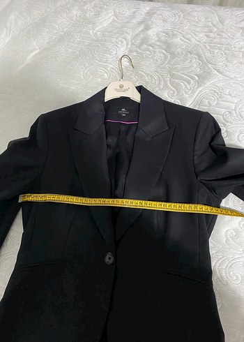 Siyah Kadın Düğmeli Ofis Blazeri - Görsel 4