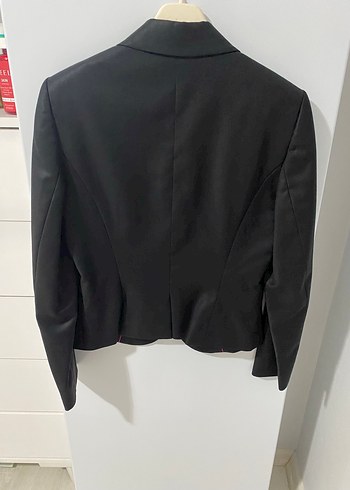 Siyah Kadın Düğmeli Ofis Blazeri - Görsel 7