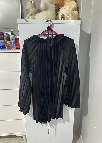 Siyah saten Pileli ikili takım - Görsel 3