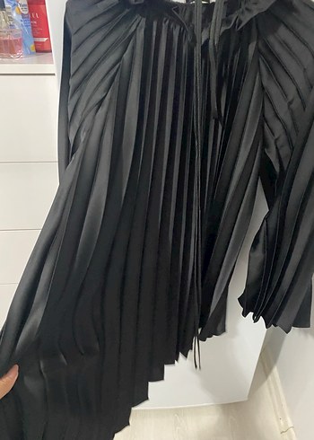 Siyah saten Pileli ikili takım - Görsel 7