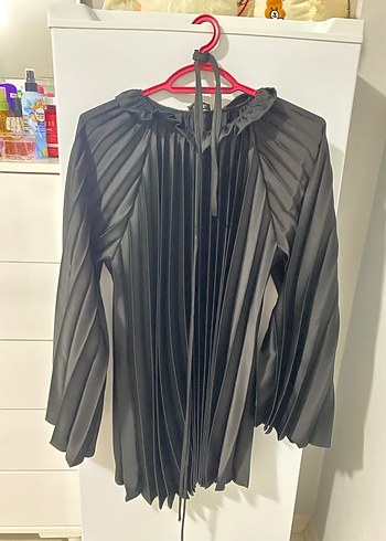 Siyah saten Pileli ikili takım - Görsel 4