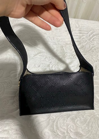 Zincir Detaylı Siyah Deri Kadın Çanta - Görsel 3