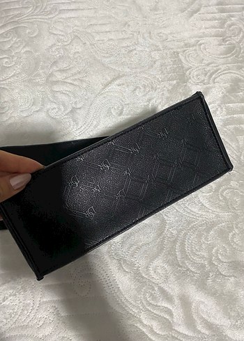 Zincir Detaylı Siyah Deri Kadın Çanta - Görsel 4