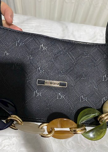 Zincir Detaylı Siyah Deri Kadın Çanta - Görsel 5