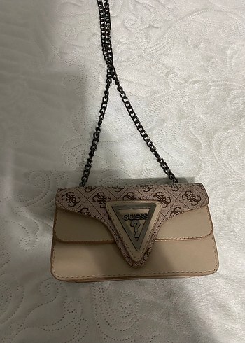 Zincir Detaylı Bej Kadın Omuz Çantası - Görsel 6