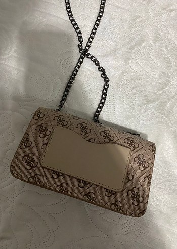 Zincir Detaylı Bej Kadın Omuz Çantası - Görsel 4